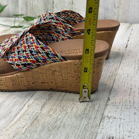 Skechers Beverlee Vacation Mode Wedge Slide Sandal Rainbow Women's Size 7 - Picture 6 of 6